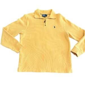 Polo Ralph Lauren Men’s Yellow Quarter Zip Pullover Medium